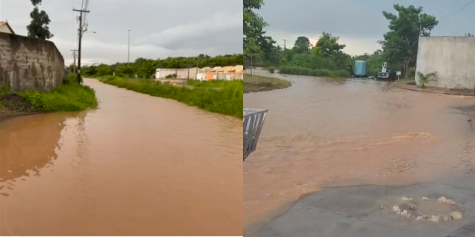 Temporal deixa moradores ilhados no loteamento Delta Park