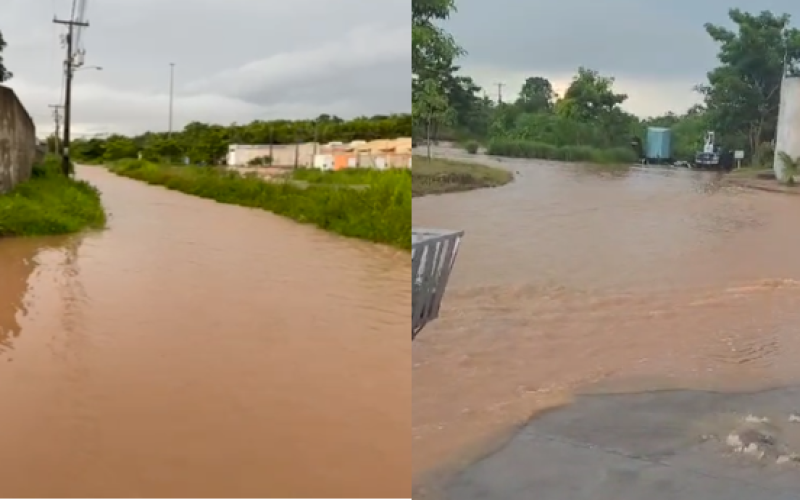 Temporal deixa moradores ilhados no loteamento Delta Park